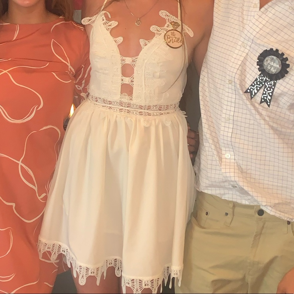 White lace dress